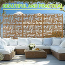 Outdoor Privacy Screen,72" H×47" W Metal Privacy Screen, Freestanding Privacy Fence Panels for Patio by GreenHaven Gardens