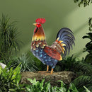 chisheen Rooster Decor Garden Statue Metal Chicken Yard Art Sculpture Outdoor Figurines by GreenHaven Gardens