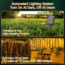 2 Pack Solar String Lights Total 480LED 158FT, IP67 Waterproof String Lights for Outside with 8 Modes, Upgraded Solar Panel Fairy Lights for Garden Party Wedding Decorations (Warm White) by CozyNest Decor