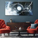 TAIJXAGSG Large Abstract Wall Art For Living Room Modern Dark Blue Wall Canvas Decorations White Line Canvas Wall Art Decor Prints Artwork Bedroom Kitchen Office Home Wall Artwork 29"×58" by CozyNest Decor