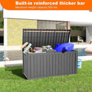 150 Gallon Resin Deck Box, Lockable Patio Outdoor Storage Box for Furniture, Garden Tools and Tools Storage, Waterproof Outside Storage Boxes - Black by CozyNest Decor