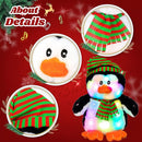 Cuteoy Light-up Singing Plush Penguin LED Musical Stuffed Animal Adjustable Volume Lullaby Plushies Birthday Christmas Toy Gifts for Kids Toddler Girls, 11" by TinyTreasures Baby Boutique