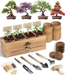 Bonsai Tree Kit – 4X Unique Japanese Bonzai Trees | Complete Indoor Starter Kit for Growing Bonsai Plants with Tools & Planters – Gardening Gifts for Women & Men by GreenHaven Gardens