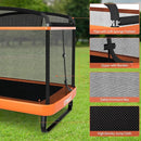 GYMAX Trampoline for Kids, 6FT Toddler Trampoline with Swing & Enclosure Safety Net, ASTM Approved Rectangle Recreational Trampoline for Indoor/Outdoor, Birthday for Baby Boys & Girls by TinyTreasures Baby Boutique