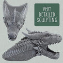 Dragon Garden Downspout Sculpture; Splash Block Anchor w/Ramp for Downspout Extension by GreenHaven Gardens