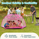 Alvantor Pop Up Playpen- 7'x7'x44”Baby Playpens Large Kids Play Tent Portable and Foldable Playpen Indoor/Outdoor Play Yard with Protective Mesh, UV SPF 50+ Sunshade, and Soft Foam Floor, Pink by TinyTreasures Baby Boutique