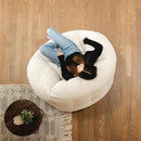 Big Joe Cloudberry Foam-Filled Structured Bean Bag Chair, Icing Teddy Boucle by CozyNest Decor