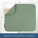 S&T INC. Dish Drying Mat, 16” x 18”, Absorbent Microfiber Kitchen Counter Mat, Dish Drying Pad for Dishes, Utensils, Pots and Pans, Large, Sage Green by CozyNest Decor
