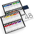 CHROMATEK Watercolor Paint Set - 48 Piece Kit for Adults, Beginners & Professional Artists - 48 x 12ml Liquid Water Color Tubes - Richly Pigmented Vibrant Colors - Art Supplies by TinyTreasures Baby Boutique