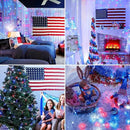 JMEXSUSS Red White & Blue Lights Clear Wire, 66 Ft 200 LED 4th of July Decorations String Lights Plug in, Christmas Lights for Independence Day Celebration Party Memorial Day Patriotic Holidays Decor by GreenHaven Gardens