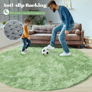 4FT Round Rug for Bedroom: Fluffy Shag Soft Washable Rugs Circle Small Fuzzy Plush Indoor Carpet for Living Room Nursery Playroom Dorm Kids Girls Boys Room (Sage Green, 4'x4') by TinyTreasures Baby Boutique