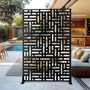 Outdoor Privacy Screen,72" H×47" W Metal Privacy Screen, Freestanding Privacy Fence Panels for Patio by GreenHaven Gardens