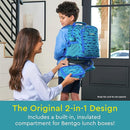Bentgo Kids 2-in-1 Backpack & Insulated Lunch Bag - Durable 16” Backpack & Lunch Container in Unique Prints for School & Travel - Water Resistant, Padded & Large Compartments (Shark) by TinyTreasures Baby Boutique