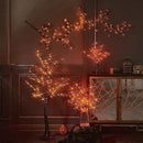 LITBLOOM Halloween Tree with Lights Plug in 4FT 150 Orange Fairy Lights, Lighted Black Spooky Tree for Indoor Outdoor Home Fall Halloween Decoration by CozyNest Decor