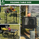 Small Folding Table, Easy for Storage, Compact and Portable Picnic Table for Grill, Outdoor Camping, Garden, Patio, Dining, BBQ, Party, Market, 2Ft (Small, Black), 23.6" L x 15.8" W by GreenHaven Gardens