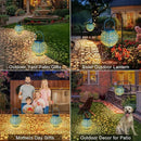 Outdoor Solar Big Lanterns Waterproof, Go2garden Gifts for Women Mom Garden Yard Decor Lights for Patio, Yard, Party Ornaments,Birthday Mothers Day Gifts for Grandma (1 Pack, Teal Blue) by GreenHaven Gardens