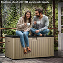 YITAHOME 230 Gallon Double-Wall Deck Box with Divider & Side Handles, Outdoor Large Storage for Patio Furniture Cushions, Garden Pool Accessories, Water Resistant & Lockable by CozyNest Decor