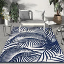 GENIMO Outdoor Rug 5' x 8' Waterproof for Patio Clearance, Reversible Plastic Straw Camping Carpet, Lightweight Mats for Rv, Backyard, Deck, Porch, Picnic, Beach, Balcony, Blue & White by CozyNest Decor
