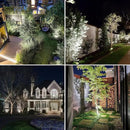 T-SUNUS Solar Spot Lights Outdoor White 4 Pack 6000K, IP65 Waterproof Landscape Spotlights with Separate Solar Panel & 9.8ft Cable Auto On/Off for Flag Pond Trees Driveway Garden Pathway Pool Area by GreenHaven Gardens