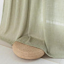 MYSKY HOME Sage Green Living Room Curtains 95 Inches Long Semi Sheer Drapes Light Filtering for Sliding Glass Door Window Treatments Soft Linen Look Country Farmhouse Style, 50" x 95", 2 Pieces by CozyNest Decor
