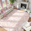Deerly Pink Area Rugs 9x12 for Living Room Soft Non-Slip, Large Bedroom Rug Vintage Dining Room Rug Tribal Farmhouse Carpet for Dining Room Office Green by TinyTreasures Baby Boutique