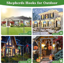 Double Shepherds Hooks for Outdoor (1Pack,76 inch) Heavy Duty Adjustable Bird Feeder Pole Garden Decor Shepherds Hook for Hanging Bird Feeder, Plant Baskets, Hummingbird Feeder for Outside by GreenHaven Gardens