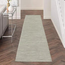 Nourison Positano Indoor/Outdoor Light Grey 2'2" x 12' Area Rug, Easy Cleaning, Non Shedding, Bed Room, Living Room, Dining Room, Backyard, Deck, Patio (2x12) by CozyNest Decor