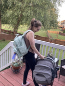 RUVALINO Diaper Bag Backpack-Multifunction Baby Travel Bag with Changing pad, Insulated Bottle Holders & Pacifier Case, Large Capacity, Waterproof, Mint Green by TinyTreasures Baby Boutique