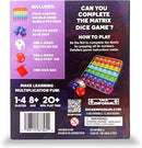 Matrix Dice Game – Pop-and-Play Bubble Pad Educational Math Dice Game – Fun Math Games for Kids 8–12, Teens, Adults, and Seniors – Ideal for Classrooms and Family Board Game Night for 2-4 Players by TinyTreasures Baby Boutique