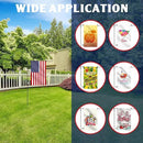 Therwen 12 Pack Garden Flag Stand 36.2 x 16.5 Yard Flag Holder Heavy Duty, with 3 Prong Base, Decorations,with Clip Spring Stoppers for Outdoor Garden Yard Lawn by GreenHaven Gardens