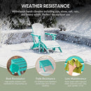 WestinTrends Outdoor Ottoman, Patio Adirondack Ottoman Foot Rest, All Weather Poly Lumber Folding Foot Stool for Adirondack Chair, Widely Used for Outside Porch Pool Lawn Backyard, Turquoise by CozyNest Decor
