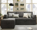 VanAcc Sleeper Sofa, Sofa Bed- 2 in 1 Pull Out Couch Bed with Storage Chaise, Sleeper Couch for Living Room, Grey Linen by CozyNest Decor