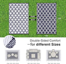 OLANLY Reversible Outdoor Rug 9x12 ft Clearance, Waterproof Outdoor Plastic Straw Rug with Interlacing Pattern, RV Mat for Patio, Camping, Balcony, Deck, Backyard, Navy & White by CozyNest Decor