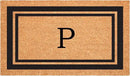 Calloway Mills 152963048P Black Border 30" x 48" Monogram Doormat Letter (P) by CozyNest Decor