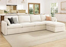 HONBAY Modular Sectional Sofa with Storage Seats, L Shaped Sectional Couch with Storage, Chenille Sectional Couches for Living Room, Beige by CozyNest Decor