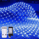 Blue Net Lights Outdoor - 360 LED Christmas Lights Plug in With Remote, 12 x 5ft Extendable 8 Modes Waterproof for Bushes Gazebo Lawn Wedding Patio Garden Tree Decoration by GreenHaven Gardens