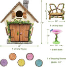 Meadow & Oak Fairy House Kit, Outdoor Fairy Garden Kit for Kids & Adults, Fairy Garden House with Doors That Open & Fairy Garden Accessories, Magical Fairy Garden Set Includes Adorable Accessories by GreenHaven Gardens