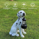 NASKY The Resin Handicraft Solar - Powered Hanging Lamp in The Shape of A Simulated Puppy of The Courtyard is Suitable for Places Such As Courtyards, Gardens and Balconies (Spotted Dog) by GreenHaven Gardens