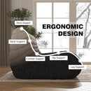 Bean Bag Chair, Loveseat Fireside Chair Bean Bag Sofa Large Bean Bag Chair for Adults, 2 Seater Bean Bag Chairs for Teens with High Density Comfortable Foam, Bean Bag for Living Room (Black&White) by CozyNest Decor