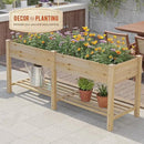 GHWIE Raised Garden Bed with Legs Elevated Wood Planter Box for Planting Vegetables Flowers Garden Patio Balcony Garden beds Outdoor with Liner by CozyNest Decor