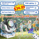 2025 Upgraded Bubble Machine with Remote Control, Automatic Rotation & RGB Lights, 1800mAh Rechargeable Battery, Type-C Charge, Bubble Maker for Kids, Weddings, Birthday Parties, Outdoor Activities by TinyTreasures Baby Boutique