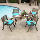Arden Indoor/Outdoor Seat or Rocking Chair Cushion, 19 x 18, Water Repellent, Rain Proof, Fade Resistant Cushion for Rocking or Dining Chairs Pool Blue Leala by GreenHaven Gardens