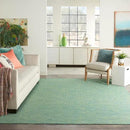 Nourison Positano Indoor/Outdoor Blue/Green 9' x 12' Area Rug, Easy Cleaning, Non Shedding, Bed Room, Living Room, Dining Room, Backyard, Deck, Patio (9x12) by CozyNest Decor