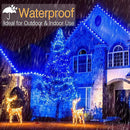 Brizled Blue Christmas Lights, 33ft 100 LED 5MM Wide Angle Christmas Tree Lights, 120V UL Certified Mini String Light Connectable Outdoor Waterproof Blue Light for Xmas Room Party Decor, Green Wire by TinyTreasures Baby Boutique