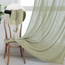 MYSKY HOME Sage Green Sheer Curtains Short Window Treatment Panels Light Filtering Semi Sheer Curtains Boho Farmhouse Style Texture Soft Touch Kitchen Drapes Set, 50" Wide x 63" Long, 2 Panels by CozyNest Decor