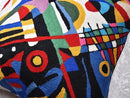 Kandinsky Impulse Modern Decorative Pillow Cover Black Abstract Toss Pillowcase Farmhouse Chair Cushion Contemporary Pillow Mid-Century Chair Cushions Hand Embroidered Pillow Wool Size 18x18 by CozyNest Decor