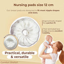 Comfort Shells® Reusable Nursing Pads – 14 Pack Ultra Soft Breast Pads + Laundry Bag + Nursing Clip Bracelet – Washable, Hypoallergenic – Absorbs Breast Milk Leaks by TinyTreasures Baby Boutique