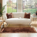 AMTOVO Faux Fur Rug, Coffee Ultra Soft Fluffy Shag Sheepskin Rug, 2 x 6 ft Runner Area Rugs for Bedroom Sofa Throw Cushion Room Decor, Rectangle by CozyNest Decor