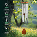 Nature’s Melody Premiere Grande Tunes Wind Chimes – Outdoor Windchime with 6 Tubes Tuned to E Pentatonic Scale, Rustproof Aluminum, Beech Wood & S Hook Hanger for Sympathy, Memorial Gift or Zen Garden by CozyNest Decor