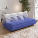 Big Bean Bag Chairs for Adults, 3 Seater Large Bean Bag Sofa, Fireside Chair Lazy Sofa Chair with High Density Comfortable Foam, Modern Bean Bag for Living Room, Bedroom, Office (Blue&White) by CozyNest Decor